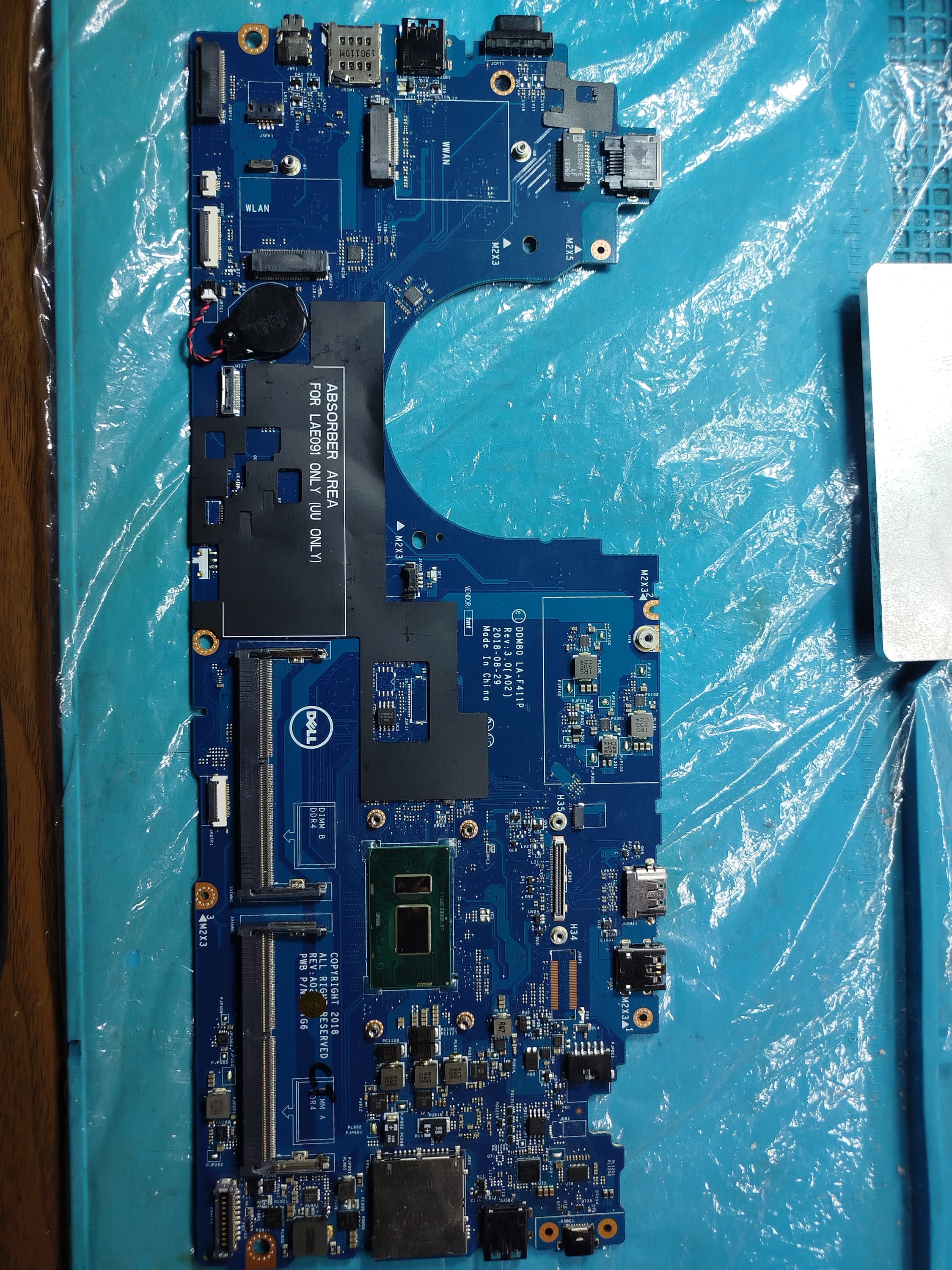 Tarjeta madre Dell Latitude 5590 LA-F411P (Donante)