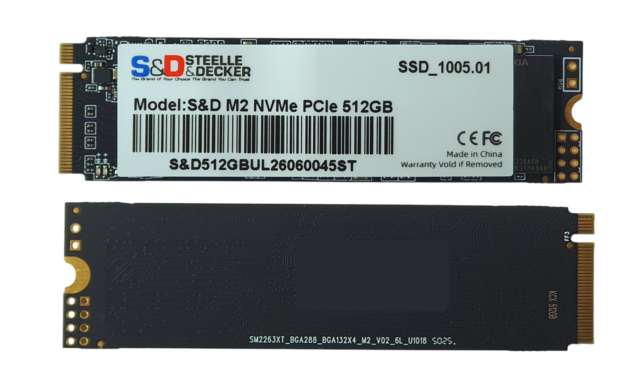 DISCO SOLIDO SSD M.2 NVMe STELLER&DECKER PCLe 3.0 de 512GB