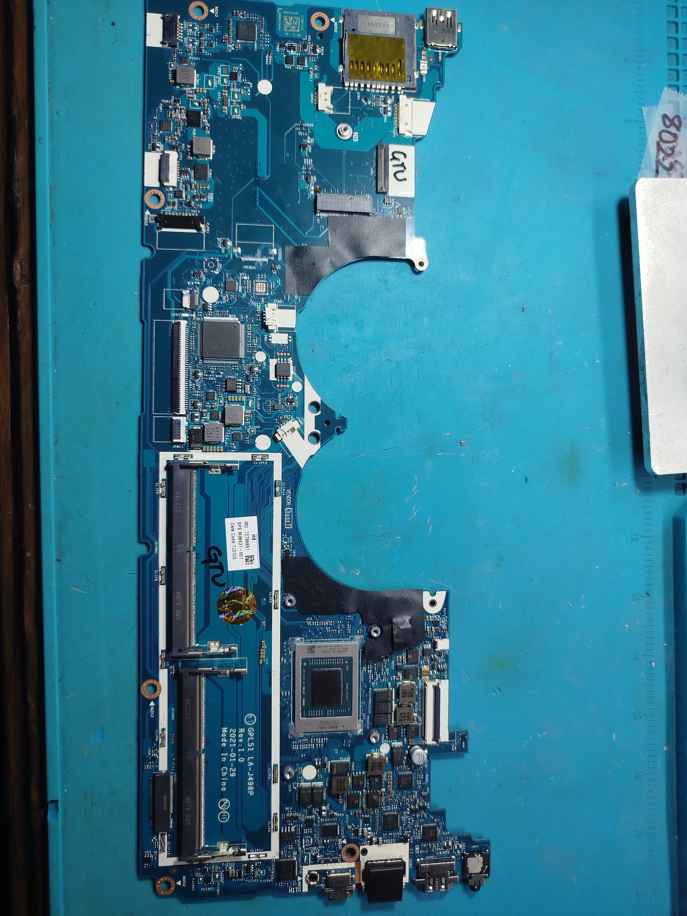 Tarjeta madre HP Envy X360 LA-J498P (Donante)