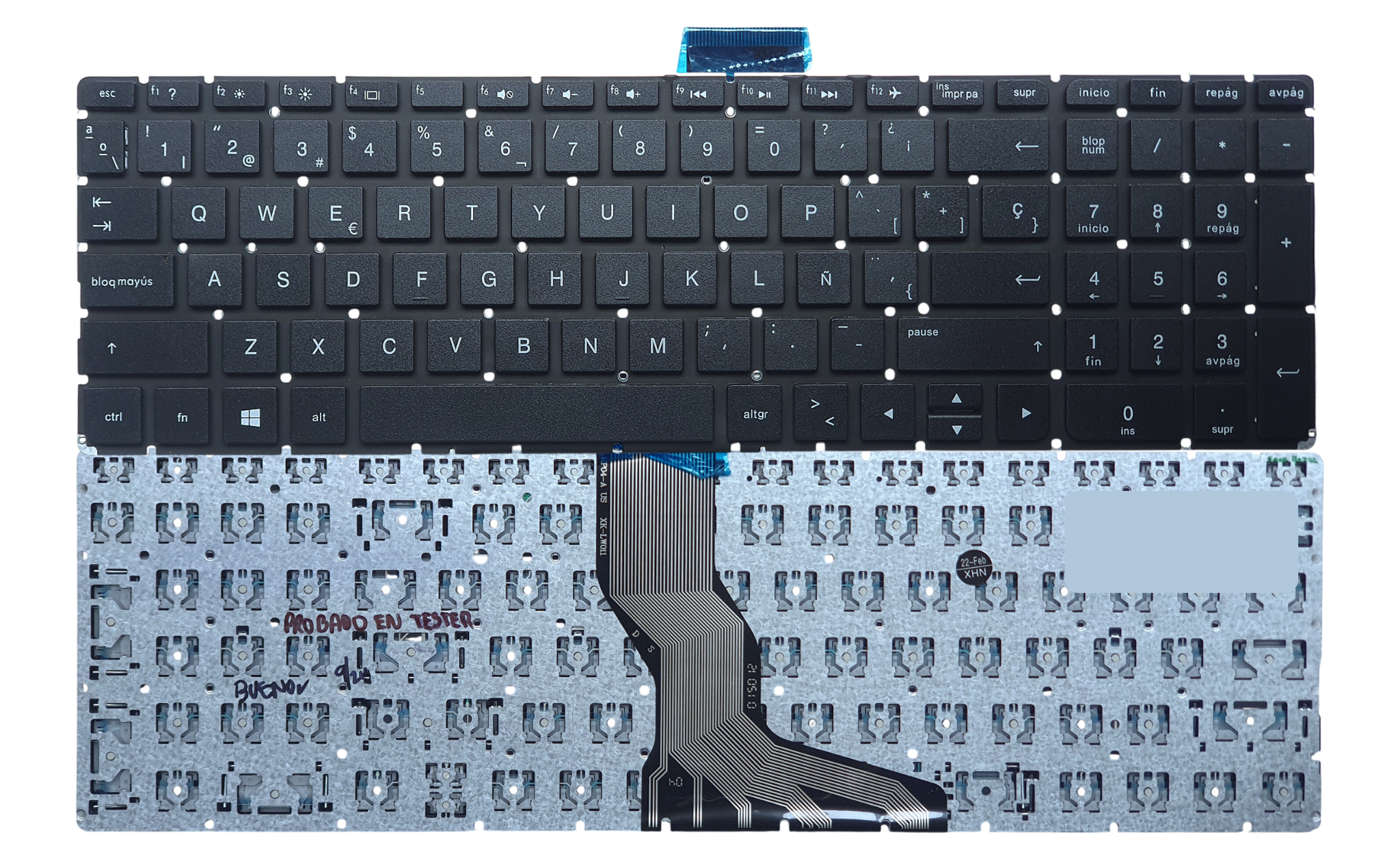 TECLADO PARA HP 15-AK 15-AU 15-BC 15-AQ 15AQ - ENTER RECTO - ESPAÑOL