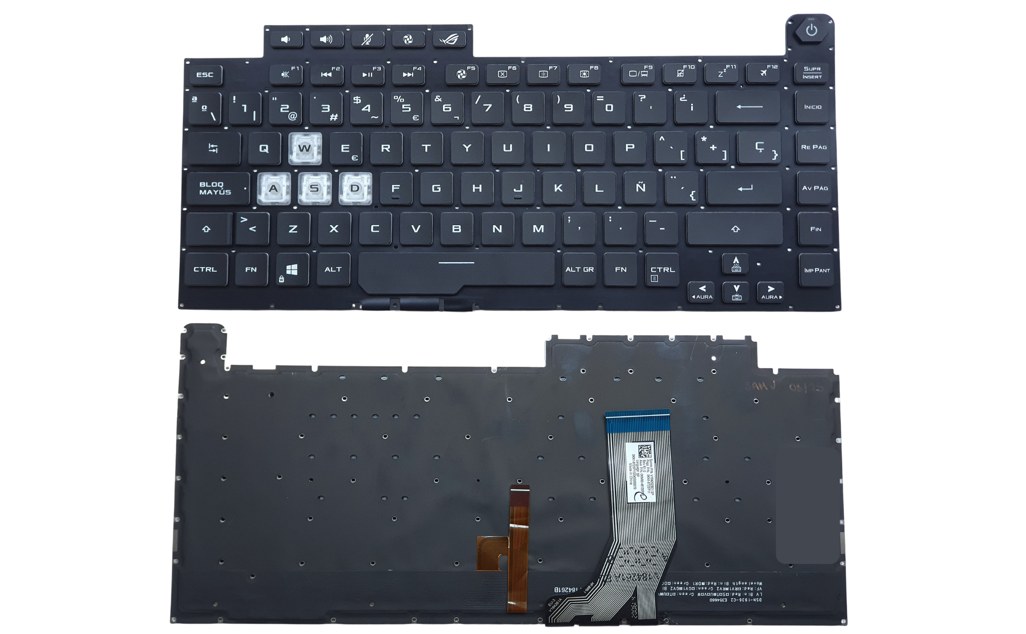 TECLADO PARA LAPTOP ASUS ROG G531 G531G G531GW G531GU G531GD G531GV G531GT - RETROILUMINADO RGB - ORIGINAL