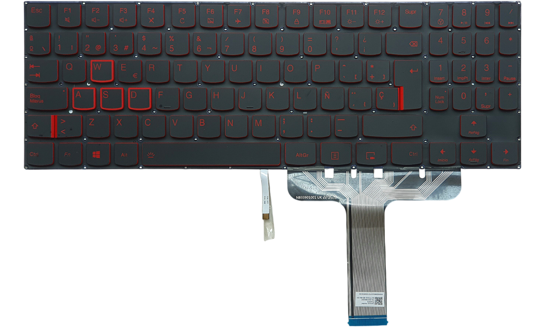 TECLADO PARA LENOVO LEGION Y520-15IKB Y530-15ich Y720-15ikb R720 R720-15IKB 7000 - ORIGINAL - ILUMINADO